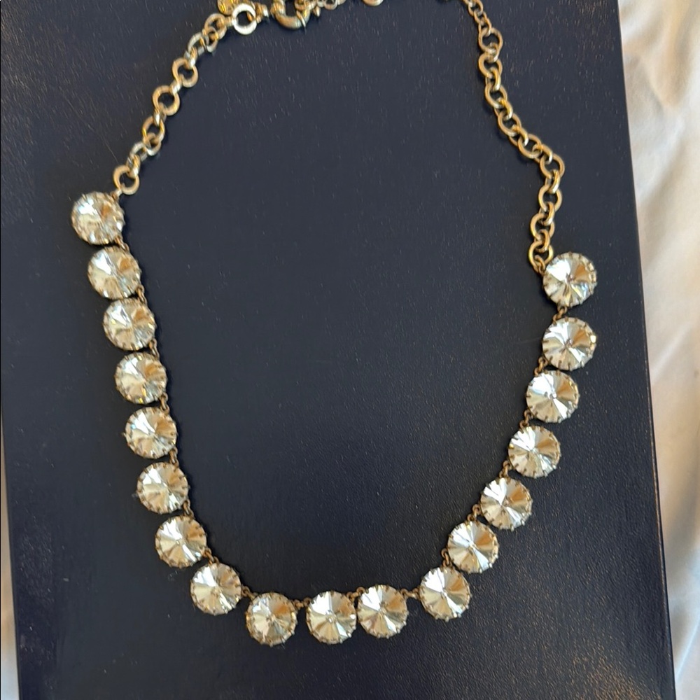 J. Crew Gold-Tone Crystal Collar Necklace